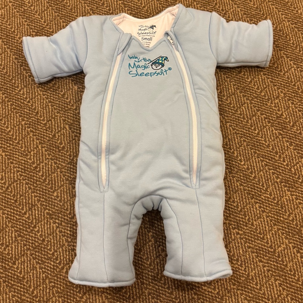 Baby Merlin’s Magic Sleep Suit, Size Small (3-6 months, 12-18 lbs), Blue